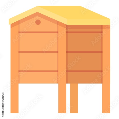 Beehive house icon cartoon vector. Honey bee. Flower propolis