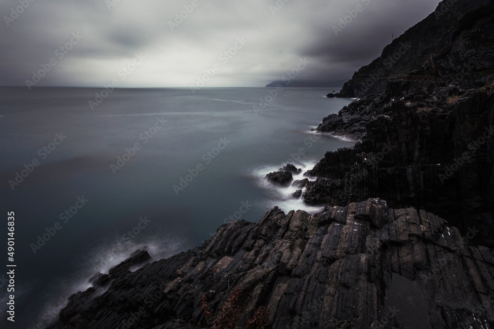 Fototapeta premium cliffs on a rainy day