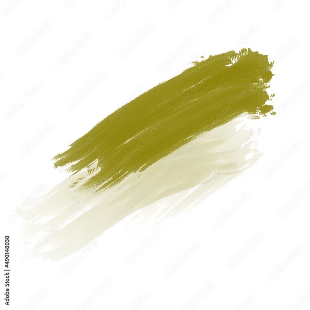 Smear a brush with paint. watercolor stain green. Smear a brush with paint. watercolor stain green.