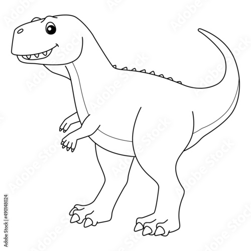 Ekrixinatosaurus Coloring Isolated Page for Kids