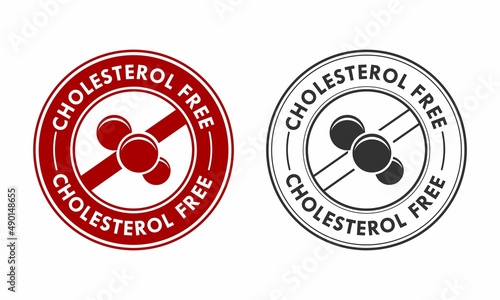 Cholesterol free logo template illustration