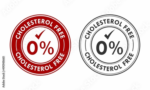 Cholesterol free logo template illustration