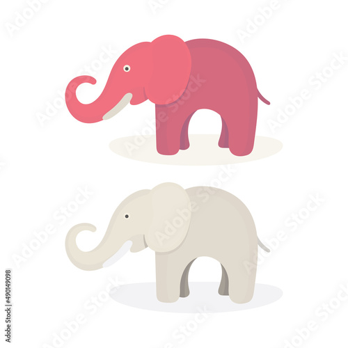 Elephant. Abstract elephant illustration in cartoon style. Part of set.