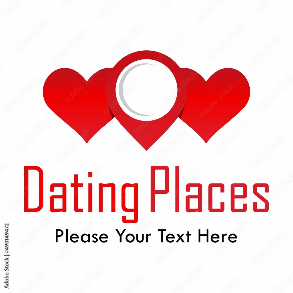 Dating places logo template illustration