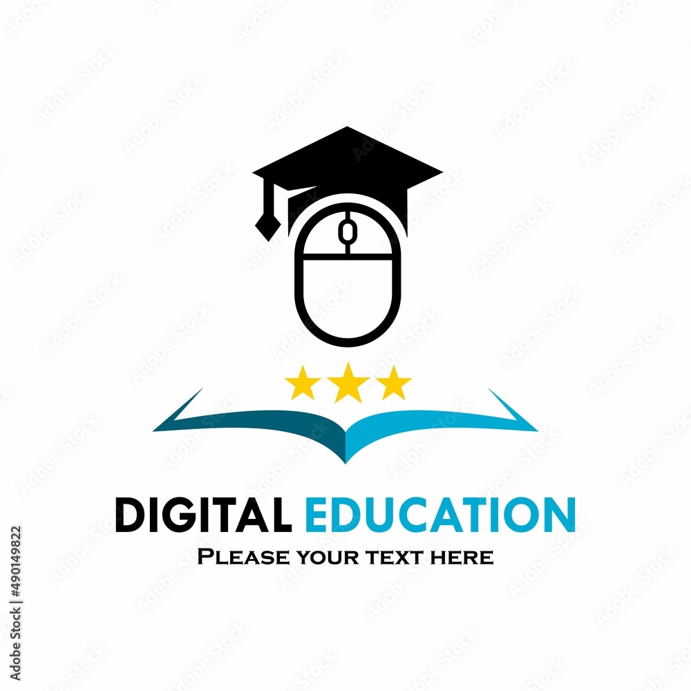 Digital education logo template illustration Digital education logo template illustration
