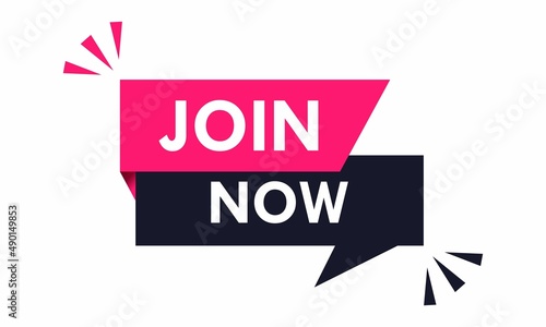Join now logo template illustration