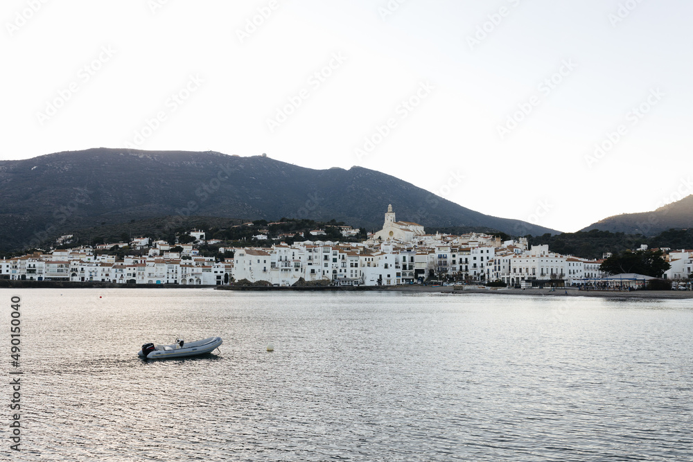 Beautiful town of Cadaques in Spain on the Costa Brava of the Mediterranean. Beautiful town of Cadaques in Spain on the Costa Brava of the Mediterranean.