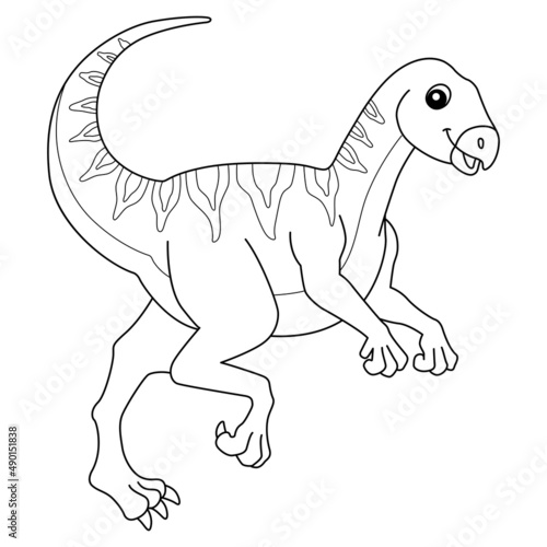 Qantassaurus Coloring Isolated Page for Kids