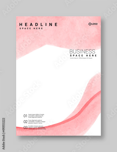 Abstract watercolor brochure template for your business