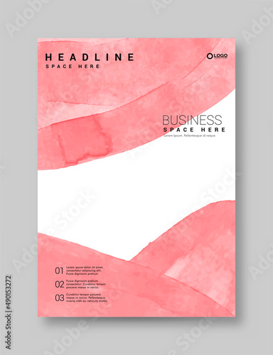 Abstract watercolor brochure template for your business