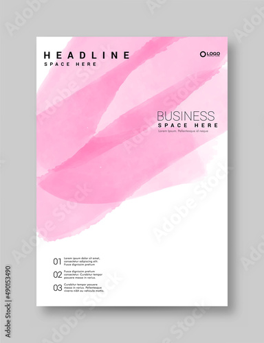 Abstract watercolor brochure template for your business