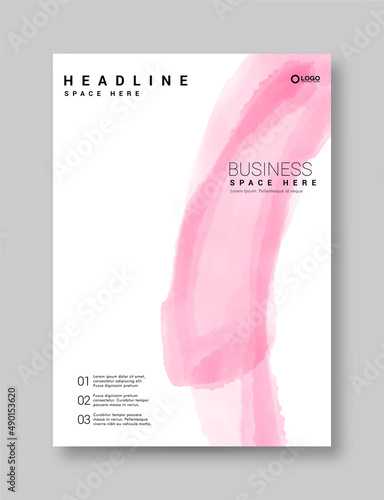 Abstract watercolor brochure template for your business