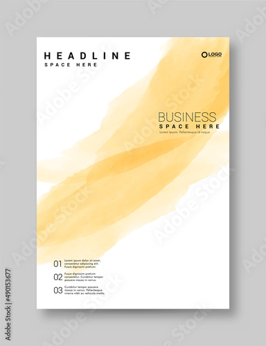 Abstract watercolor brochure template for your business