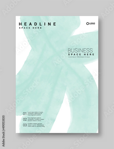 Abstract watercolor brochure template for your business