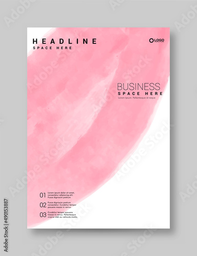 Abstract watercolor brochure template for your business