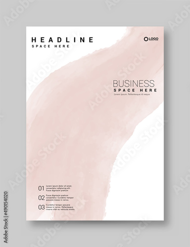 Abstract watercolor brochure template for your business