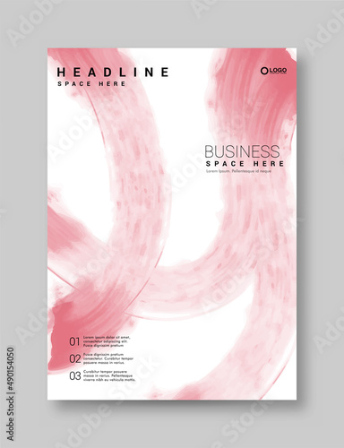 Abstract watercolor brochure template for your business