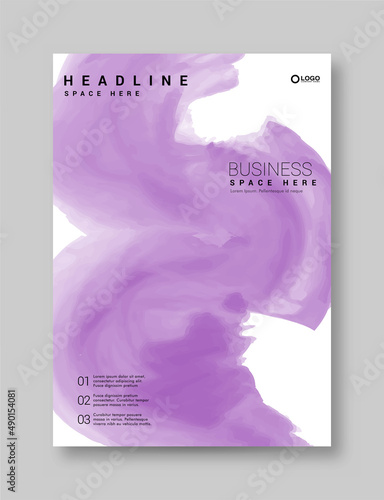 Abstract watercolor brochure template for your business