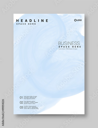 Abstract watercolor brochure template for your business