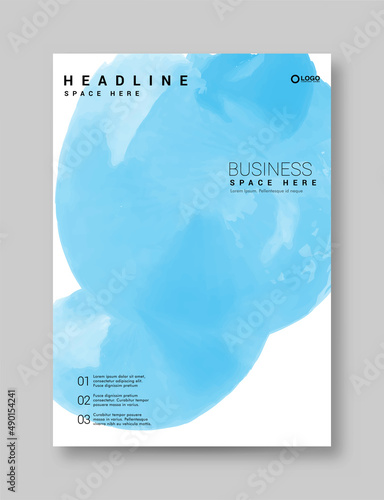 Abstract watercolor brochure template for your business