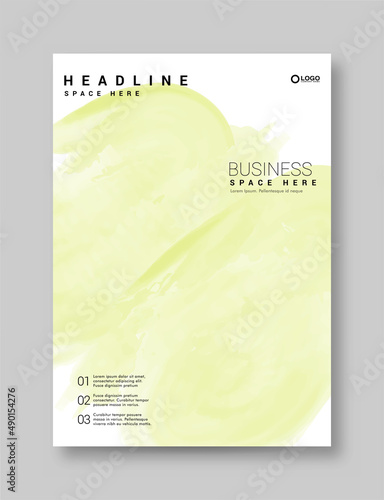 Abstract watercolor brochure template for your business