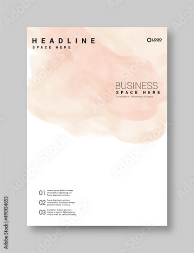 Abstract watercolor brochure template for your business