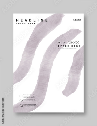 Abstract watercolor brochure template for your business