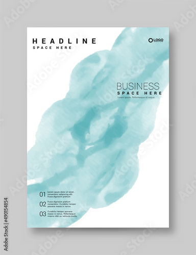 Abstract watercolor brochure template for your business