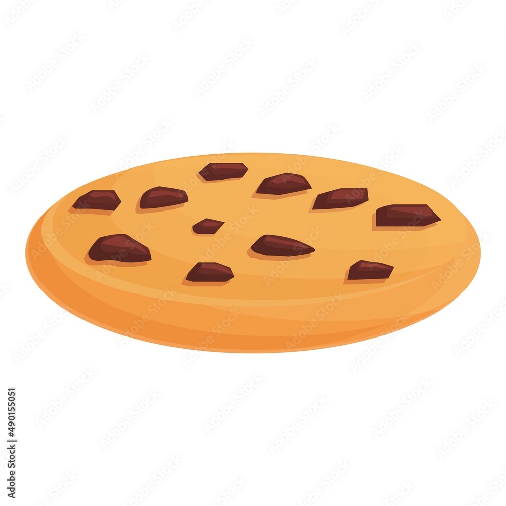 Homemade cookie icon cartoon vector. Chocolate candy. Cocoa piece Homemade cookie icon cartoon vector. Chocolate candy. Cocoa piece