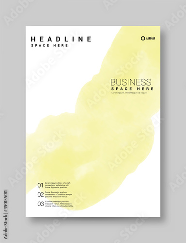 Abstract watercolor brochure template for your business