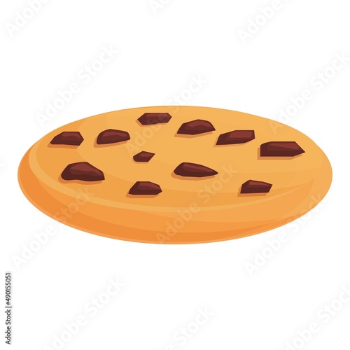 Homemade cookie icon cartoon vector. Chocolate candy. Cocoa piece