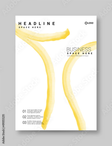 Abstract watercolor brochure template for your business