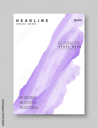 Abstract watercolor brochure template for your business