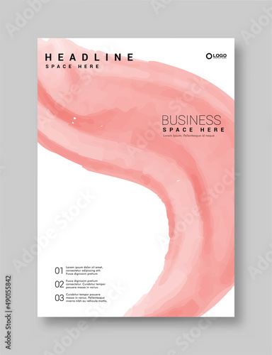 Abstract watercolor brochure template for your business