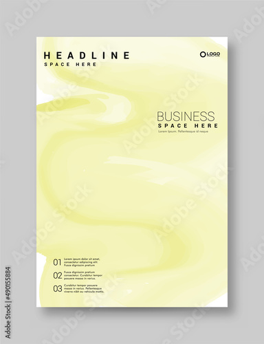 Abstract watercolor brochure template for your business