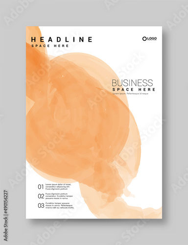 Abstract watercolor brochure template for your business