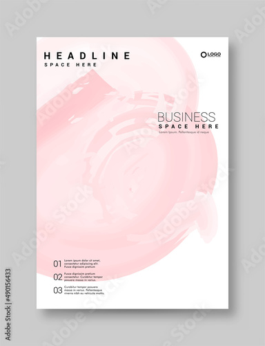 Abstract watercolor brochure template for your business