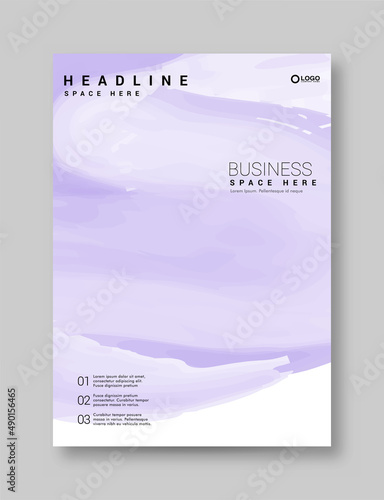 Abstract watercolor brochure template for your business