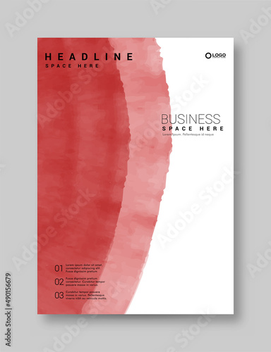 Abstract watercolor brochure template for your business