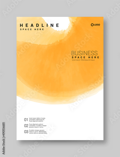 Abstract watercolor brochure template for your business