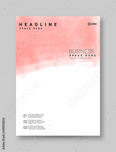 Abstract watercolor brochure template for your business