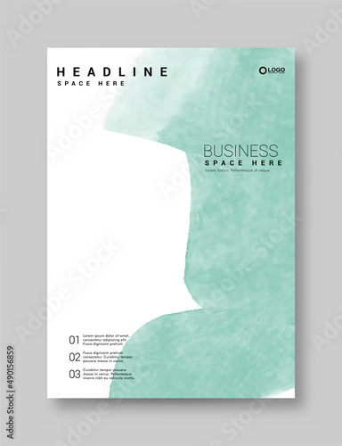 Abstract watercolor brochure template for your business