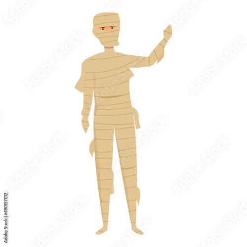 Mummy costume icon cartoon vector. Kid character. Party children