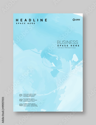 Abstract watercolor brochure template for your business