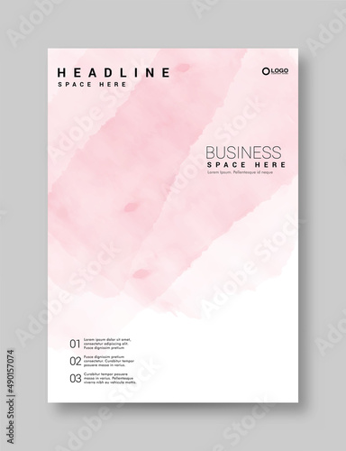 Abstract watercolor brochure template for your business