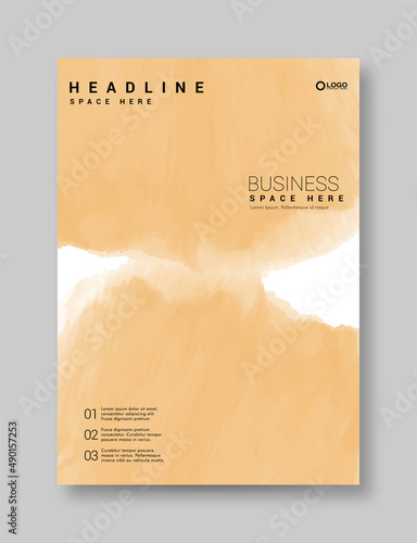 Abstract watercolor brochure template for your business
