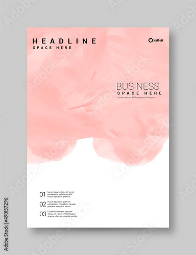 Abstract watercolor brochure template for your business