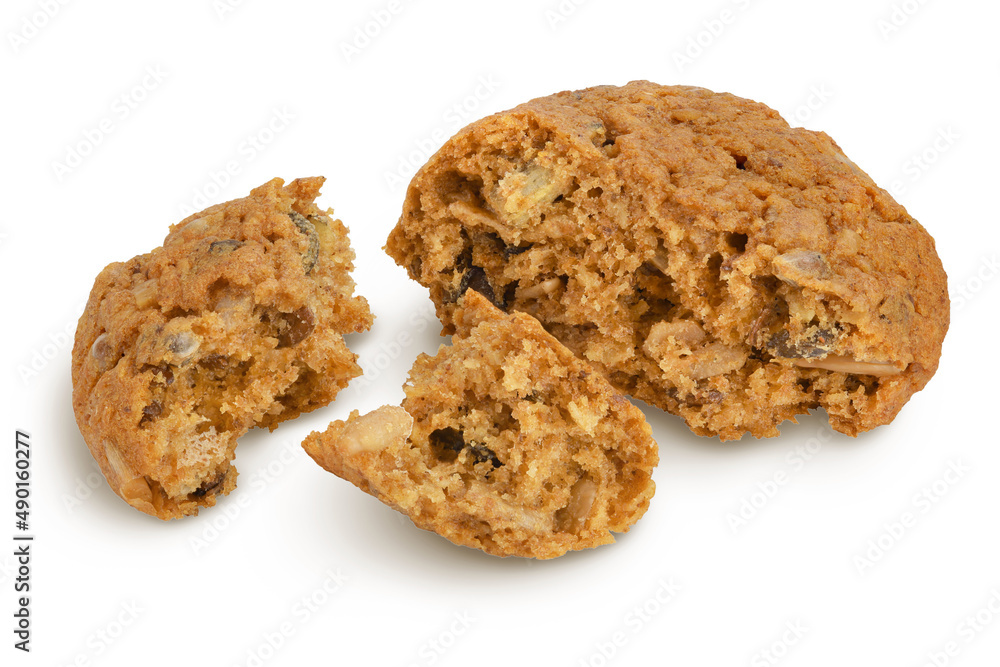 oatmeal cookies with flax, pumpkin and sunflower seeds with clipping path and full depth of field oatmeal cookies with flax, pumpkin and sunflower seeds with clipping path and full depth of field
