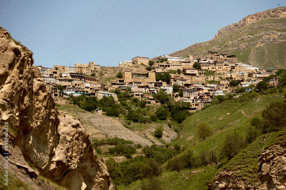 The ancient village of Chokh in the Caucasus Mountains of the Republic of Dagestan, Russia.
