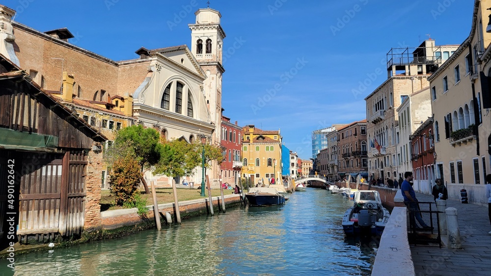 Blue Skies Venetian Waterway